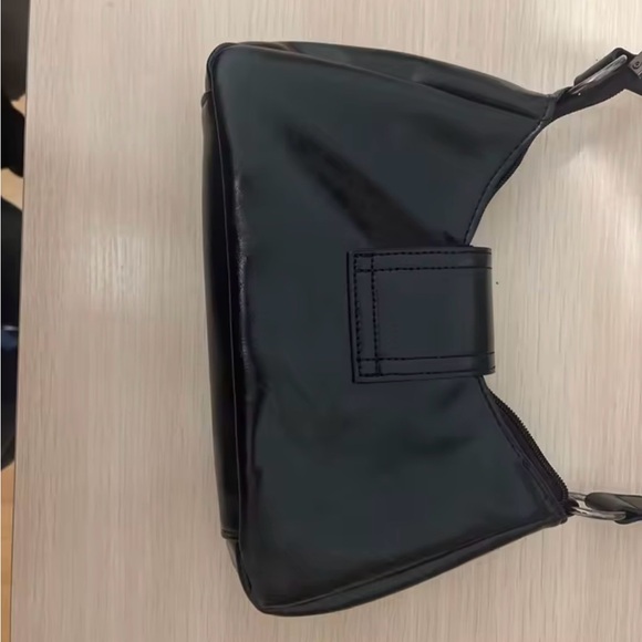 Black Buckle-Accent Shoulder Bag - Picture 3 of 3